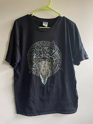 Crooks & Castles T-Shirt Men's Black Short Sleeve Medusa Graphic L • $2