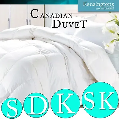 Luxury 50% Goose Feather And 50% Down Duvet Canadian Hotel Quality Quilt Bedding • £180