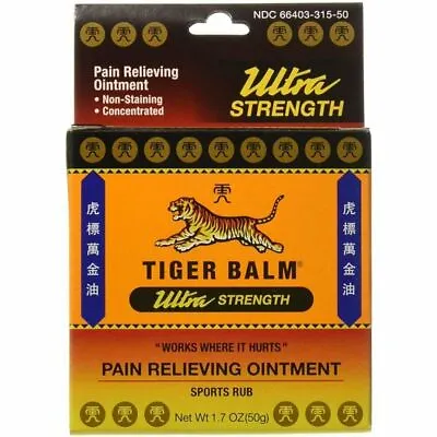 Tiger Balm Pain Relieving Ointment Ultra Strength Sports Rub 1.7 Oz Pack Of 12 • $146.17