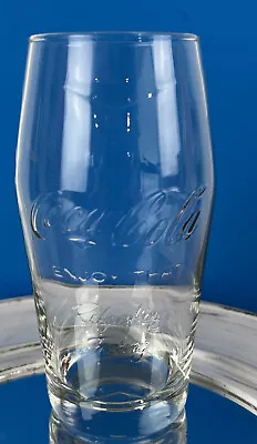 Vintage  Glass Coca-Cola 12oz Curvy Tumbler CLEAR Embossed • $12