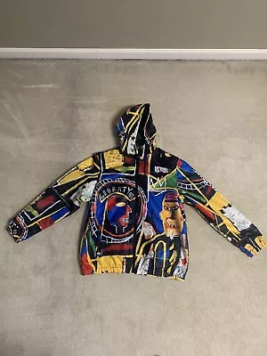 Members Only X Basquiat Windbreaker Jacket Black/Multi-Large • $80