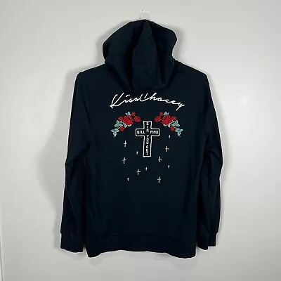 KSCY Kisschacey Black Casual Pullover Hoodie Jumper Men's XL Embroidered • $59.99