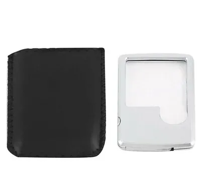 Portable Pocket Credit Card Size 3x 6x Magnifier Magnifying With LED Light Glass • $5.99