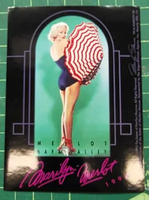 Marilyn Merlot 1990 Napa Valley Merlot Unused Label Marilyn Monroe • $99.95