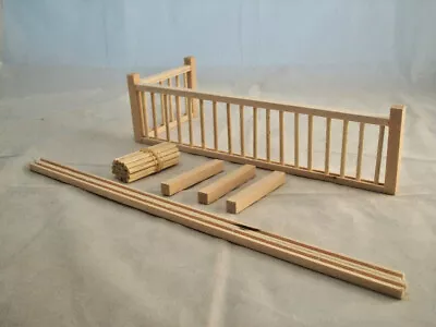 RAILING KIT #1  W/ 5/16 Post Dollhouse Trim 12 Long 1/12 Scale Miniature MW12081 • $4.25