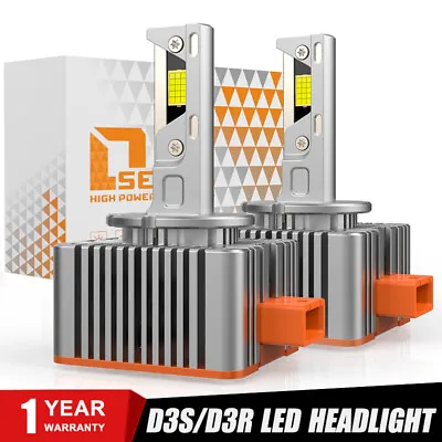 2pcs D3S D3R LED Headlight Bulbs 200W 6000K Super White HID Xenon Conversion Kit • $32.99