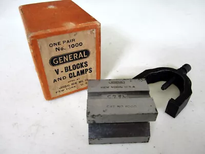 Vintage General V-Block & Clamp No. 1000 Made In USA • $29.95