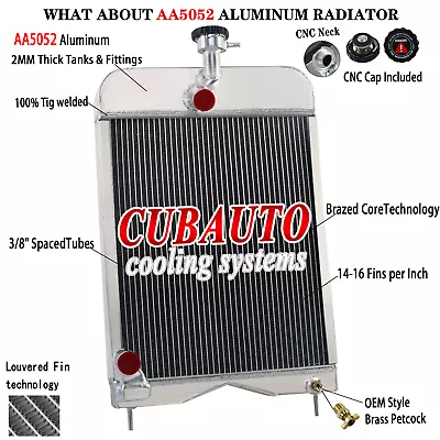 Aluminum Radiator For Massey Ferguson 135 148 Tractor 1660499M92 897188M91 • $159