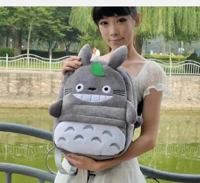 Anime My Neighbor Totoro Soft Shoulder Bag Backpack Girls Back To School Bag • £15