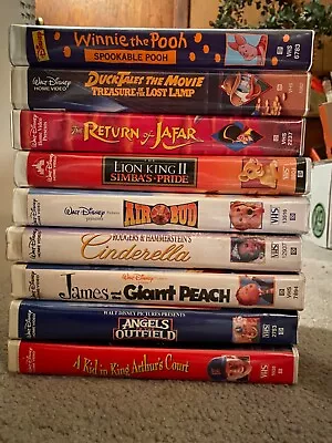 Walt Disney Home Video Vhs Tapes Lot Of 9 In Very Good Condition • $20