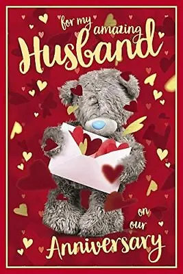 Me To You My Amazing Husband Wedding Anniversary Card 3D Effect Tatty Teddy • £4.99