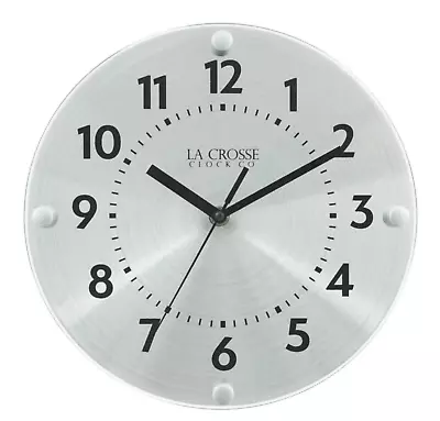La Crosse Technology 404-3725 Clock 10-inch Orion Metal Silent Sweeping Quartz • $27