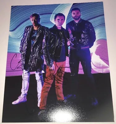 SIGNED MATT BELLAMY DOMINIC HOWARD 10x8 MUSE PHOTO RARE AUTHENTIC UPRISING • £99.99