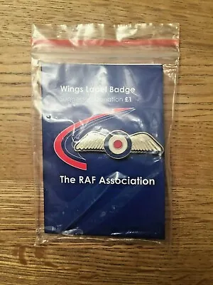 RAF Association Wings Appeal Enamel Wings Lapel Pin Badge - Brand New • £5.49