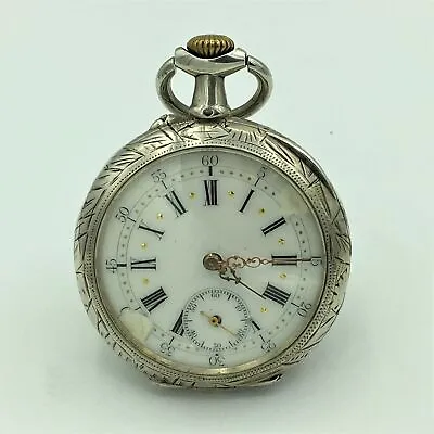 $3187.57 • Buy Antique Vacheron & Constantin .800 Silver Cylindre 10 Ruby Pocket Watch Size 6s