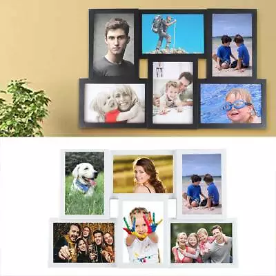 Multi Picture Frame Collage Aperture Photo Frames Holds 6 - 6''X4'' Photos UK • £9.49