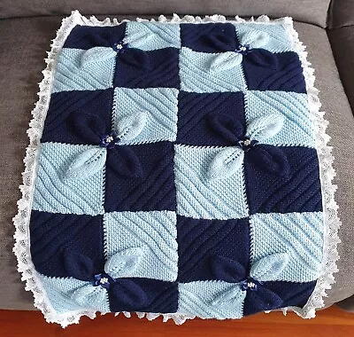 ***Hand Knitted Baby Blanket*** • £12.99