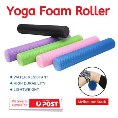 $18.95 • Buy EVA Yoga Foam Roller Physio Back Training Pilates GYM Home Back Exercise Massage
