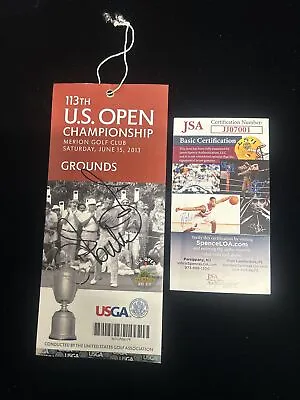 Ian Poulter Signed “U.S. Open Championship” Ground Pass JSA • $59.99