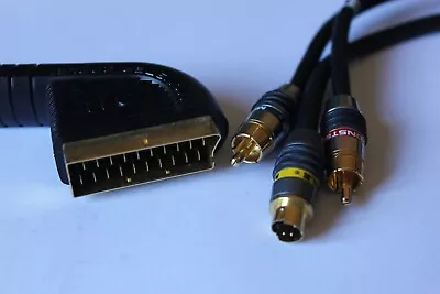 Gold Plated Scart Leads & Connector • £8