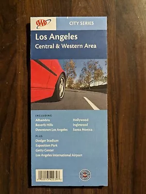 AAA LOS ANGELES CALIFORNIA ROAD MAP  Central & Western Area L.A. City Series • $6.57