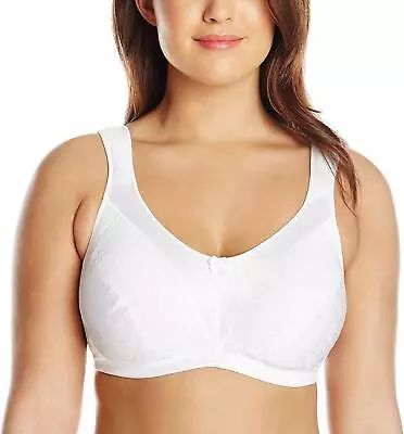 Just My Size Women's Cushion Strap Minimizer Wire Free Plus Size Bra Style 1979 • $15.99