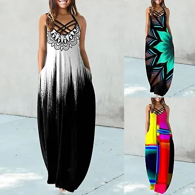 $41.16 • Buy Lace Maxi Dresses For Women Summer Dresses For Women O Neck Print Sleeveless