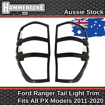 BLACK TAIL LIGHT COVERS For Ford PX Ranger - XL XLT XLS Wildtrak Raptor 2011-22 • $49.99