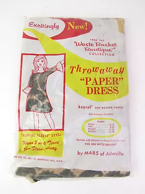 Vintage Throw Away Paper Dress Mars Of Asheville Waste Basket Boutique • $39.99