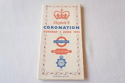 1953 Coronation Queen Elizabeth II London Transport Underground Tube Map VGC • £15.99