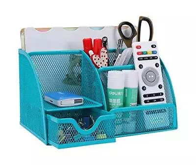 PAG Office Supplies Mesh Desk Organizer Pen Holder Accessories Storage Caddy • $14.09