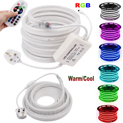 £70.78 • Buy RGB LED Neon Flex Rope Strip Light IP67 Waterproof 220V 240V Outdoor Lighting UK