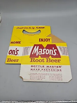 Mason's Root Beer Cardboard Carrier Six Pack Carton Vtg 8oz  • $8.99