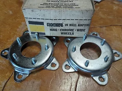 Vtg NOS Set! 2 ROCKET VW Wheel ADAPTERS Spacers 5x7.75  To GM 5x4.75  Beetle Bug • $75