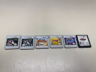 $26 • Buy (6) Video Game Lot For Nintendo 3ds Ds Luigis Mansion Sonic Zelda Pokemon Kingdo