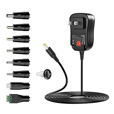 $22.35 • Buy 24w Multi Voltage 3v 4.5v 5v 6v 7.5v 9v 12v Universal Ac Dc Power Adapter Supply