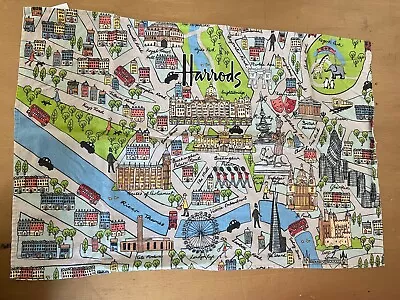 Harrods London UK Map Tea Towel Souvenir • £14.48