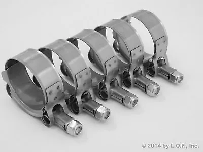 5 T-Bolt Hose Clamps 38 - 44 MM ( 1.5  - 1.75  ) 1.5  Stainless Turbo Intake • $16.95