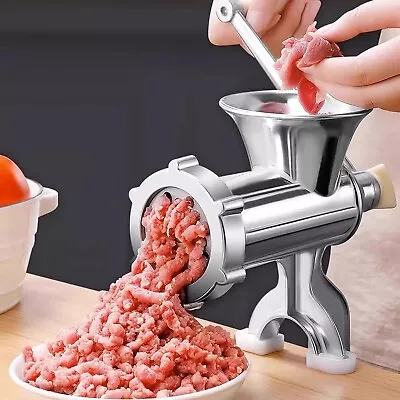 Manual Meat Grinder Hand Crank Sausage Stuffer Filler Maker Grinding Machine • $24.95