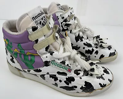 Ultra Rare Reebok Cow Cactus Print Womens Shoes Sz 8.5 Vintage 80’s Excellent • $168.61