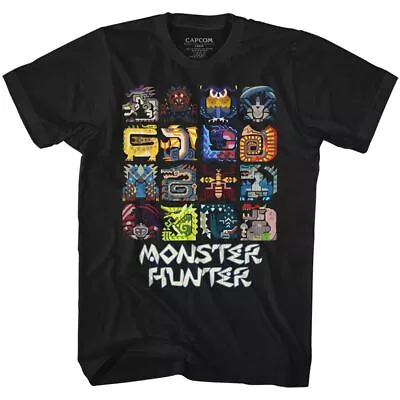 Monster Hunter Symbols Black Gaming Shirt • $23.50