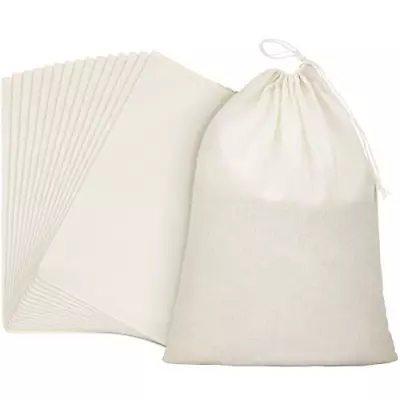 Pangda 15 Packs Muslin Bags Cloth With 8x10 Inch (Pack Of 15) Natural  • $15.58