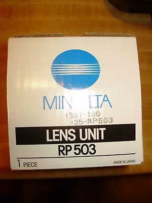 MINOLTA RP503 MICROFILM/MICROFICHE READER PRINTER 25X LENS W/PRISM  (NICE) • $95