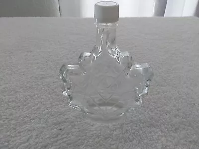Maple Leaf Shaped Glass Empty Syrup Container Bottle Clear With Lid  • $6.99