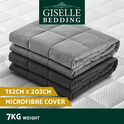 Giselle Weighted Blanket 7KG Adult Soft Deep Relax Sleep Heavy Gravity Blankets • $59.95