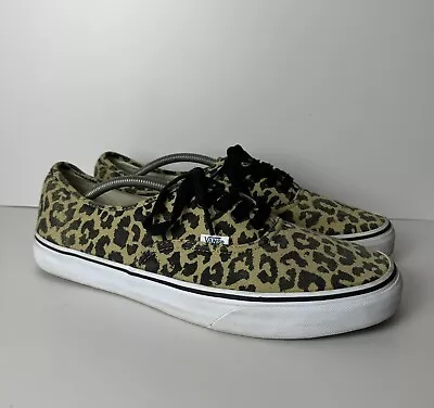 Vans Van Doren Authentic Shoes Mens Size 12 Cheetah Leopard Print Skate Sneakers • $47.80