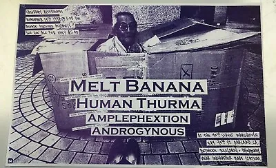 Melt Banana 1998 Concert Poster W/ Human Thurma In Oakland California Rolled • $150