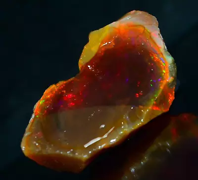 Multi Fire Opal Rough 132.00 Carat Natural Ethiopian Opal Raw Welo Opal Gemstone • $222.31