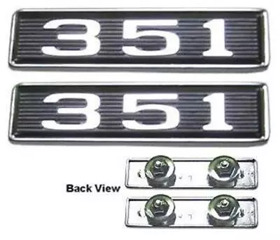 1969 Mustang 351 Hood Scoop Emblems Pair • $46.95