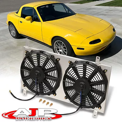 12  Performance Aluminum Radiator Fan Shroud For 1990-1997 Mazda Miata NA Manual • $114.99